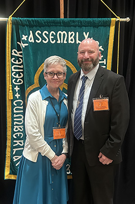 Rev. Daniel Barkley, GA Moderator and Rev. Kim Moore, GA Vice-Moderator